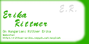 erika rittner business card